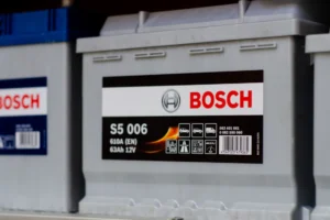 car battery label example