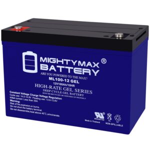 deep cycle gel battery on a white background