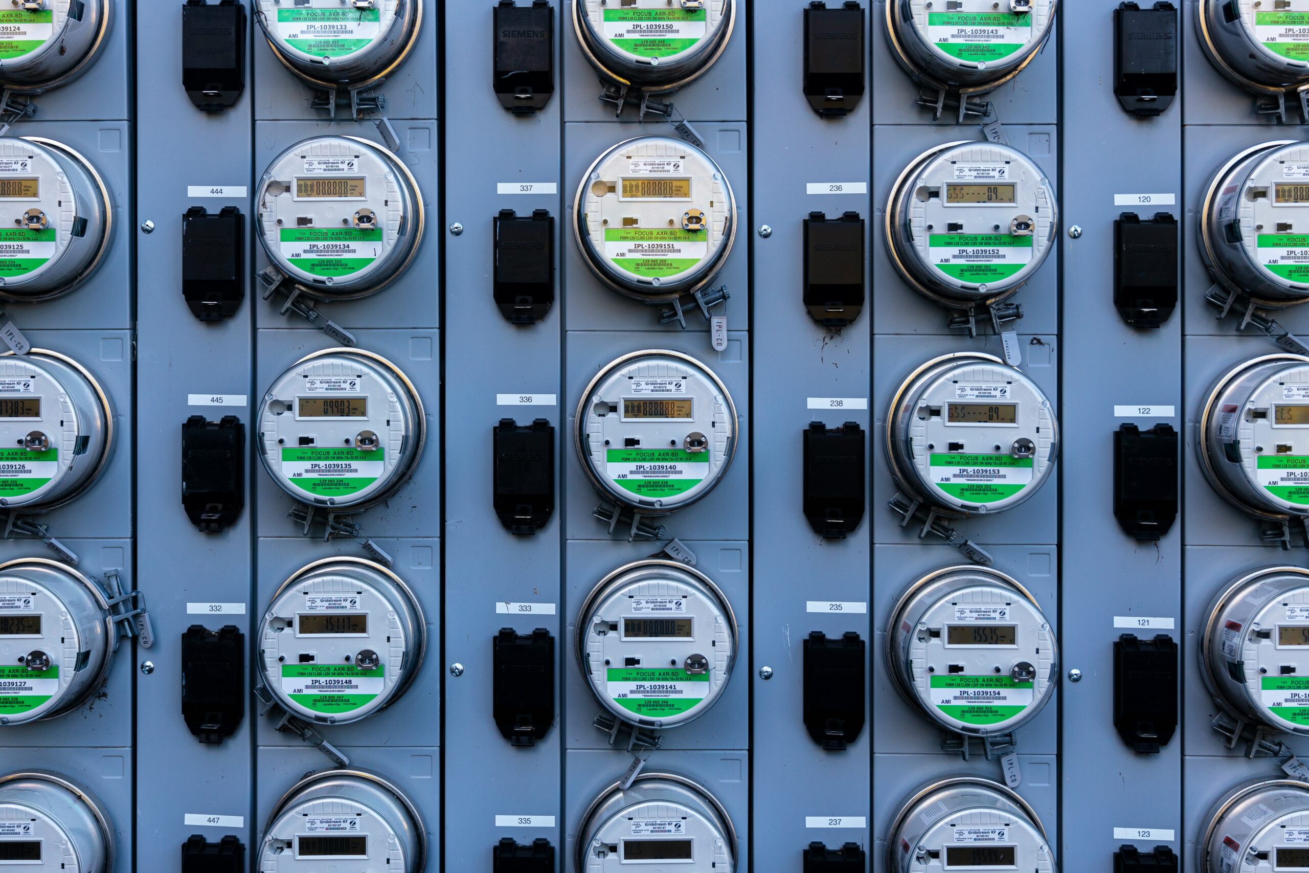 utility meters installed on a wall