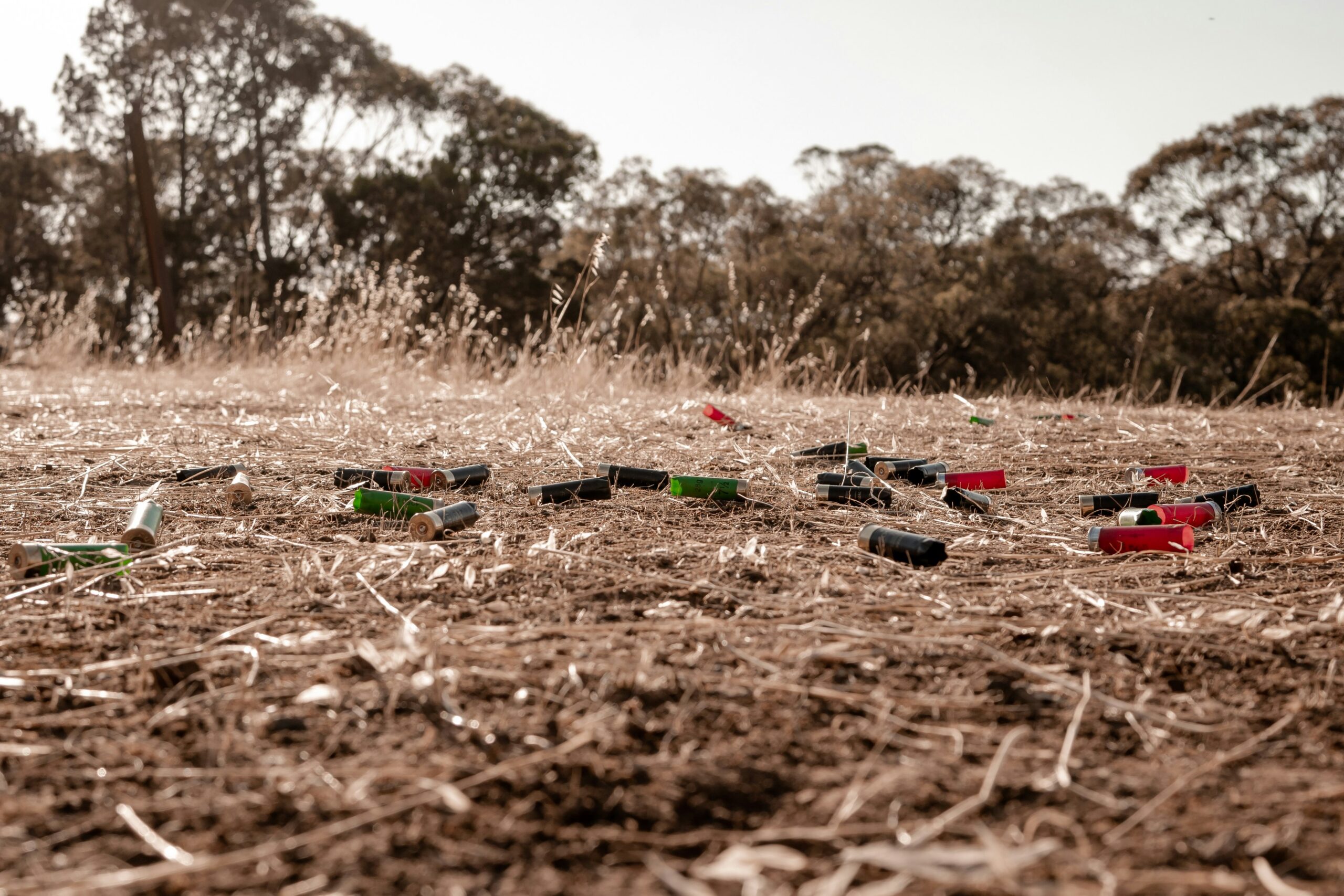 batteries scattered outside
