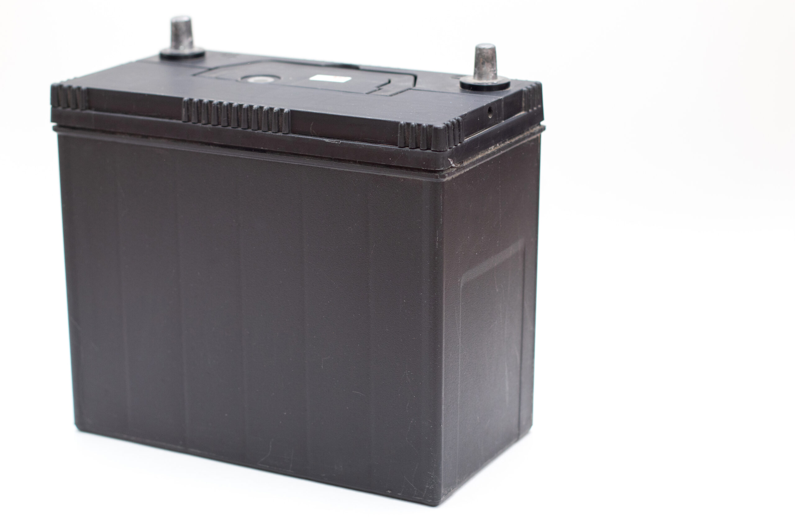car battery on a white background